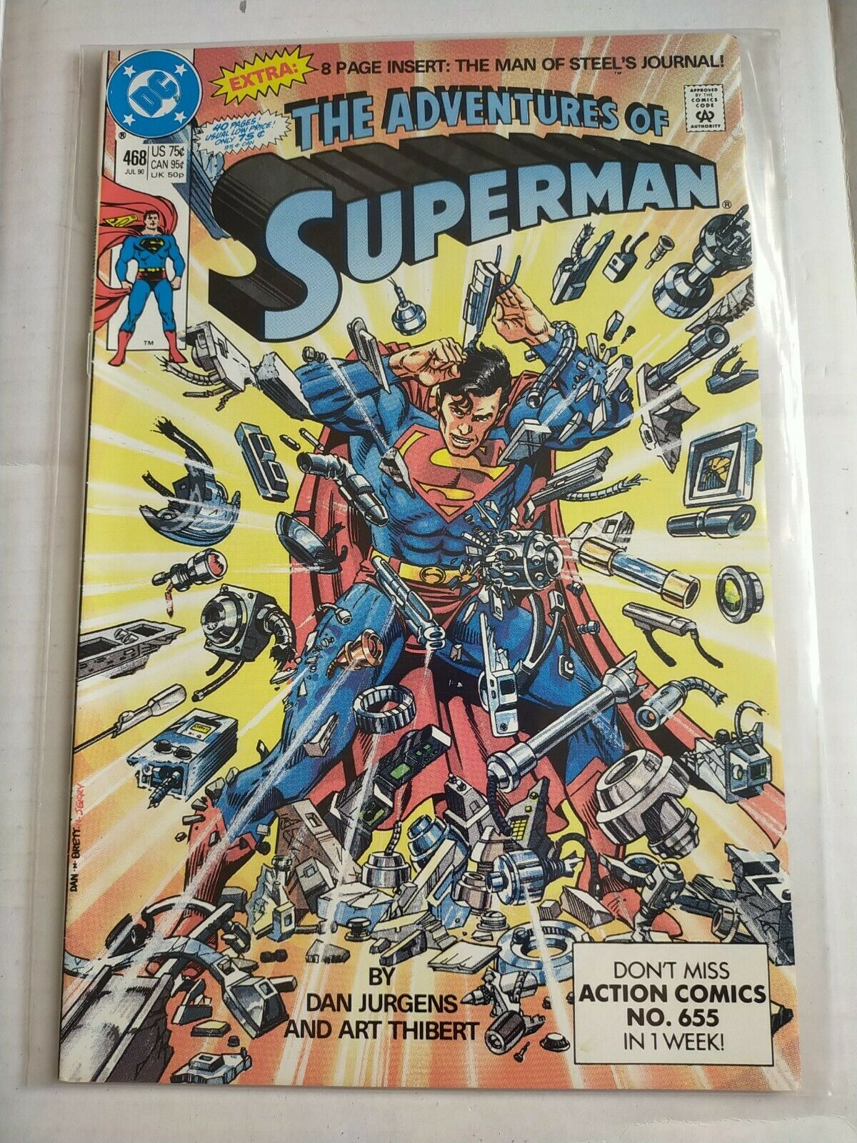 DC 468 July 1990 The Adventures of Superman Comic