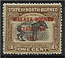 North Borneo Malayan States SG 253 1c Tapir with "EXHIEITION" variety MLH