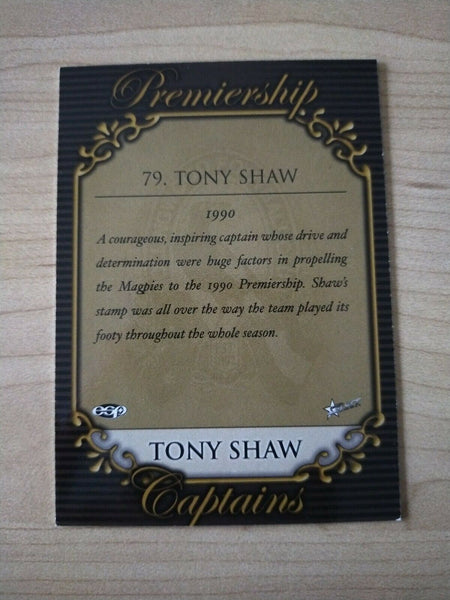 Select ESP Official AFL Collingwood Team Of The Century Tony Shaw (79)