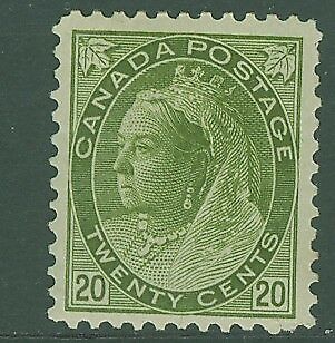 Canada SG 165 1897 20c olive-green Queen Victoria Mint hinged