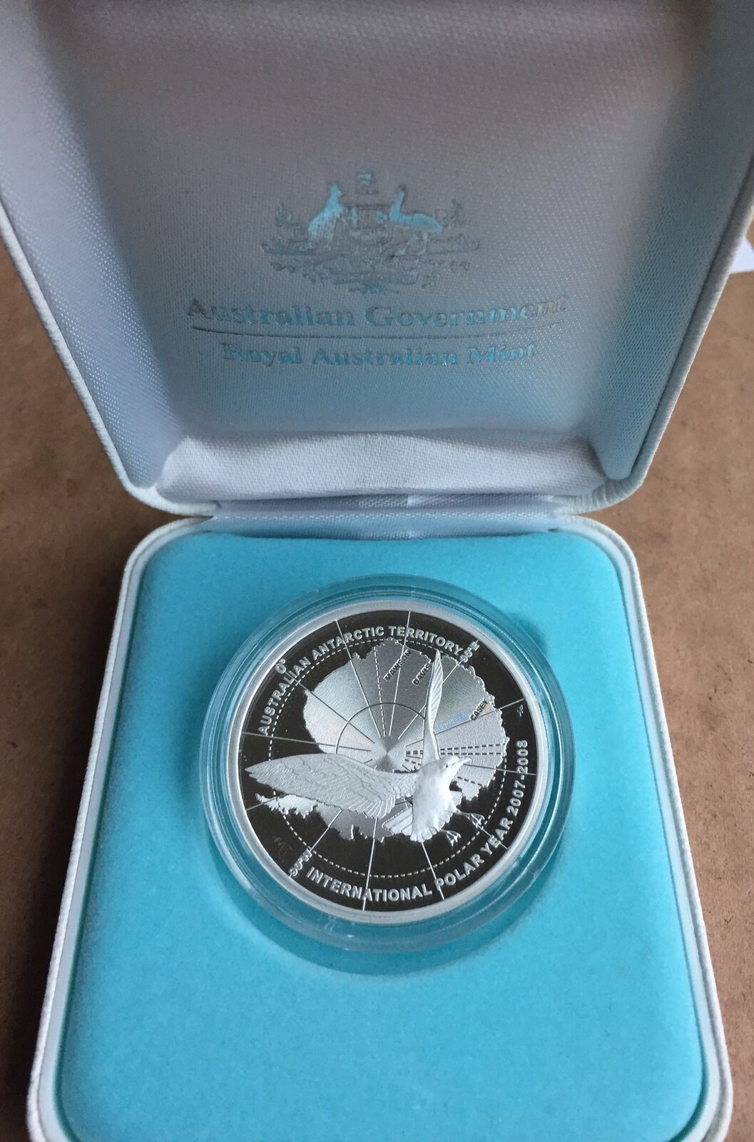 Australia Antarctic 2008 $5 Silver Proof Coin “International Polar Year” Skua Polar Series