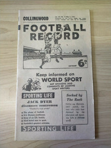 VFL 1956 May 5 Football Record Collingwood v Footscray