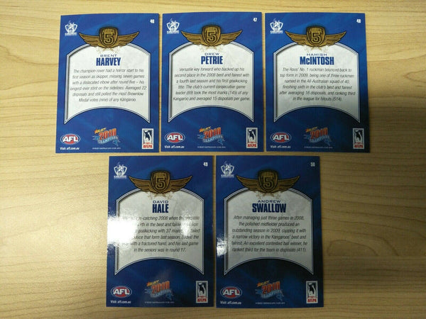 2010 Select Champions Gold Force Signature Team Set Of 5 Cards North Melbourne