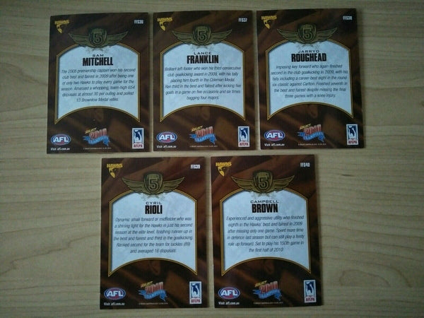 2010 Select Champions Gold Force Signature Team Set Of 5 Cards Hawthorn Hawks