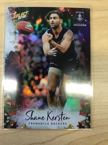 AFL 2018 Select Christmas Holofoil Card X66 - Fremantle, Shane Kersten