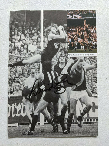 VFL Paper Cutout Hand Signed David McKay Carlton