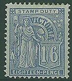 Victoria Australian States SG 322 Stamp Duty 1s 6d pale blue MH