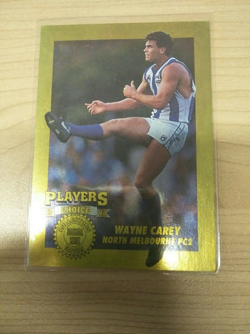 1994 Dynamic AFLPA Player's Choice Gold Wayne Carey North Melbourne Kangaroos
