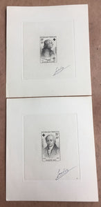 France 1959 Red Cross Fund Set. Artist Signed Die Proof SG1448/9