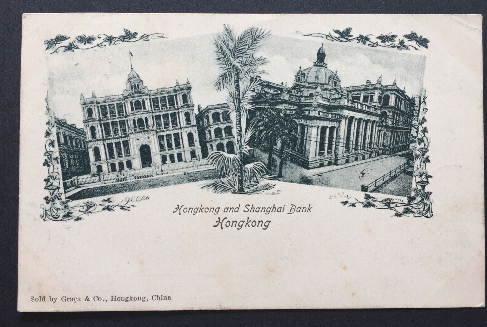 China- Incoming Mail. 1904 Hong Kong PPC To Shanghai with Shanghai Marking