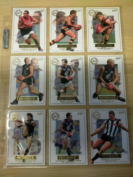 2001 Select Authentic All Australian Complete Set Of 22 Cards