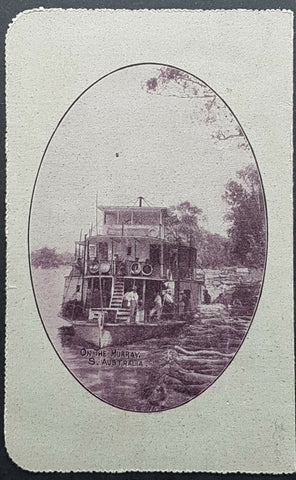 Australia Letter card 1½d KGV on the Murray SA. Paddle steamer boat LC 44-94