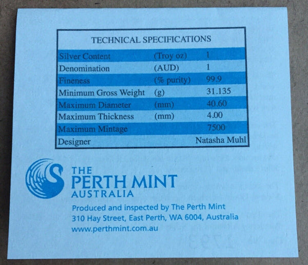 2014 Australian Antarctic Territory $1 Wandering Albatross 1oz Silver Proof Coin