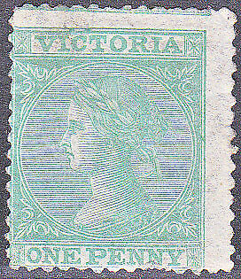 Victoria Australian States SG 108 1d pale green Mint no gum