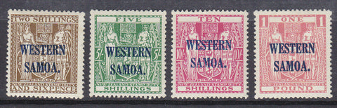 Western Samoa on New Zealand NZ SG189-21O 2/6 - £1 Arms simplified set MLH