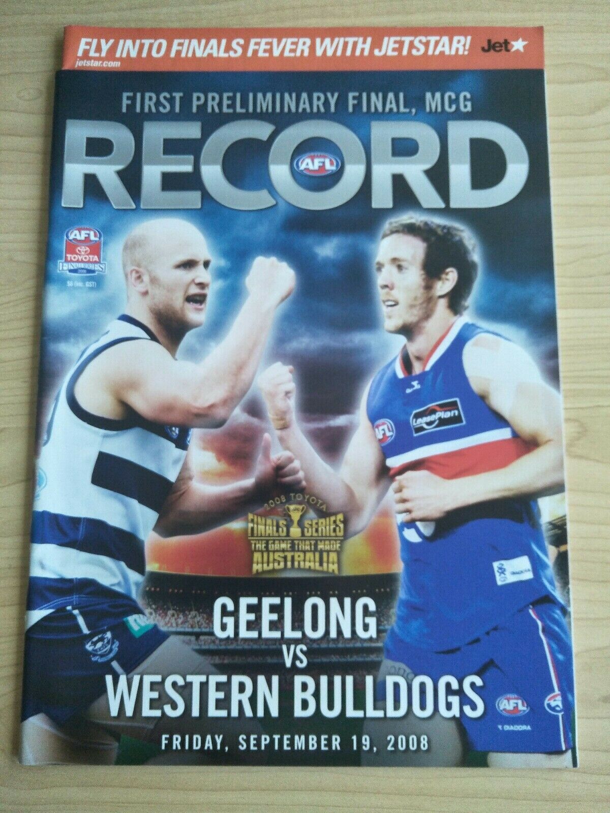 2008 First Preliminary Final Football Record Geelong v Western Bulldogs