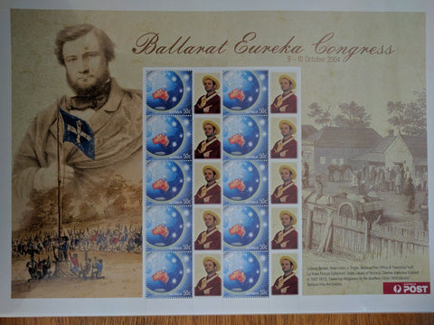 Australia Post Souvenir Sheet 50c Ballarat Eureka Congress 2004