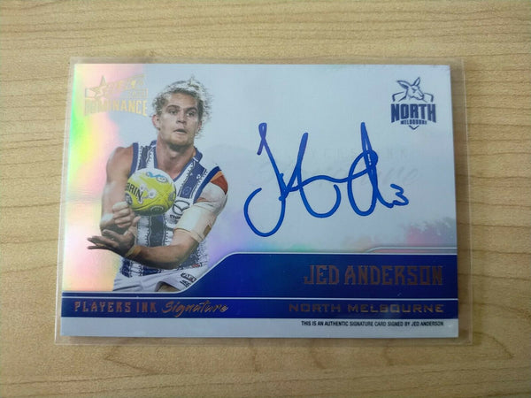 2020 Select Dominance Players Ink Signature Jed Anderson N Melbourne No. 036/175