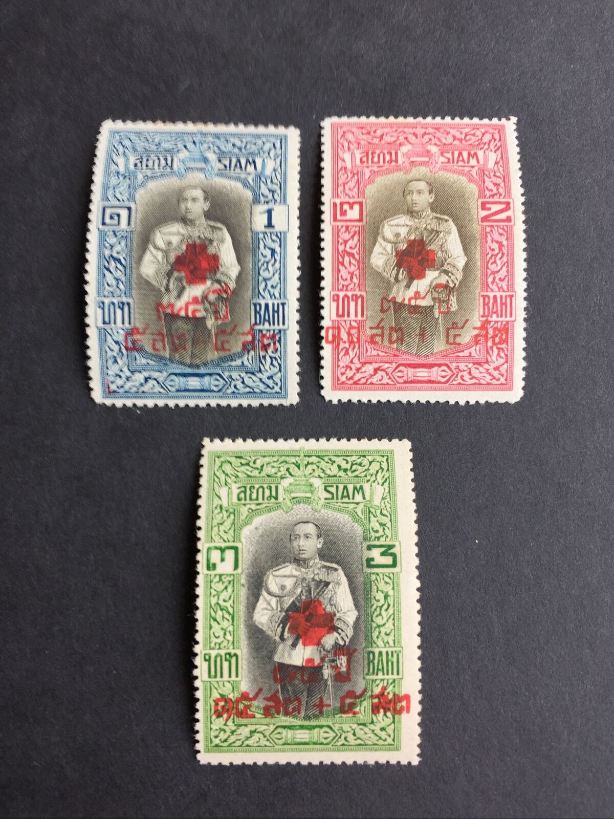 Thailand 1939 Red Cross Set of 3 Mint Siriwong 277-9 SG277-9