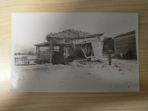 Japanese Vintage Postcard Photo of Earthquake Damage