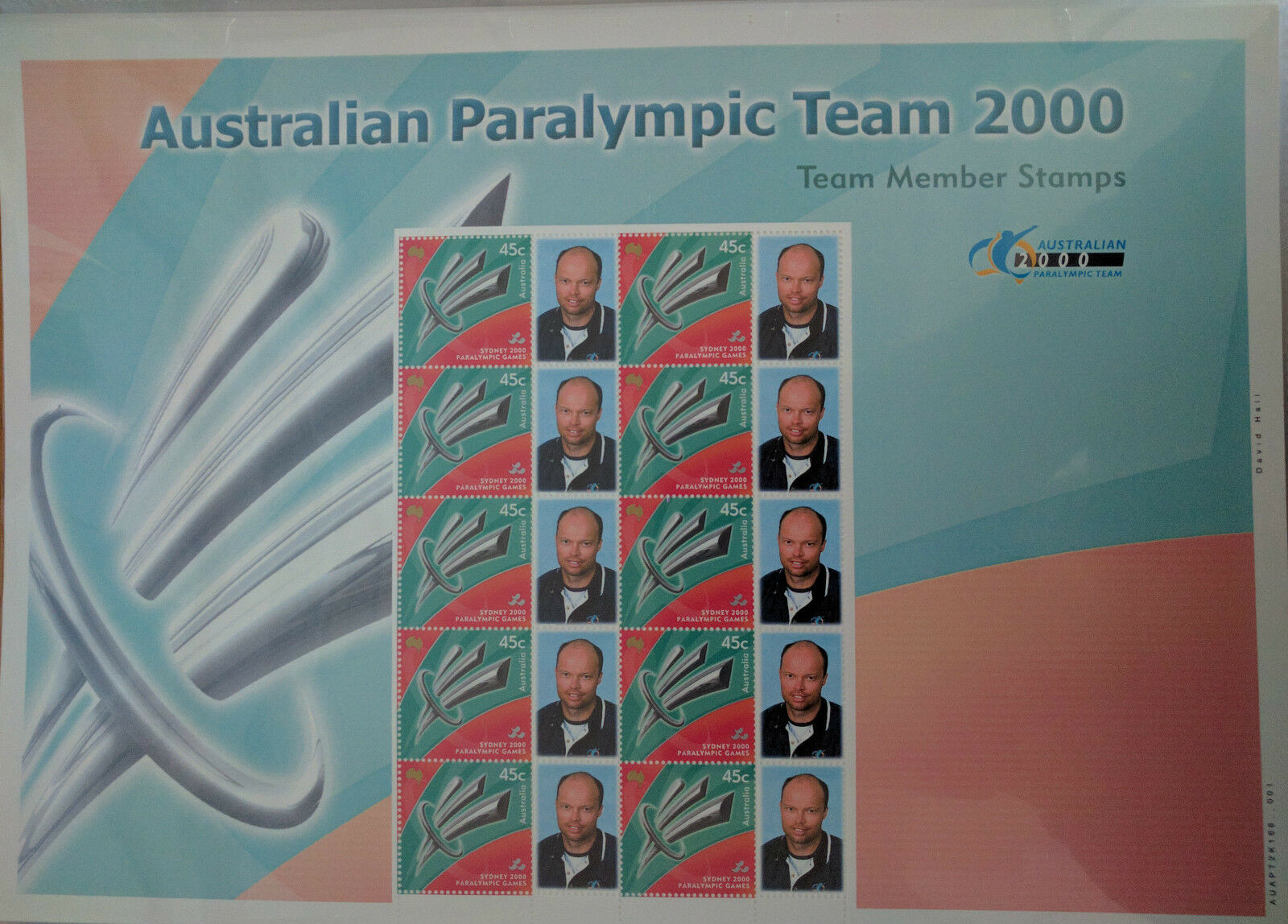 Australia Post 2000 Paralympic Team Member Stamps David Hall