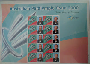 Australia Post 2000 Paralympic Team Member Stamps David Hall