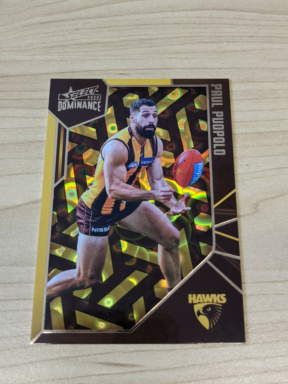 2020 AFL Dominance Holographic Parallel Paul Puopolo #008 LOW NUMBER Hawthorn