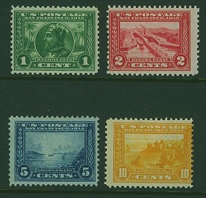 USA Scott# 397-400 Panama-Pacific Expo Set to 10c MLH