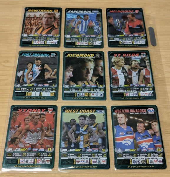 2005 Team Coach Subway Green Captain Wildcard Set of 16 Voss, Hird, Buckley