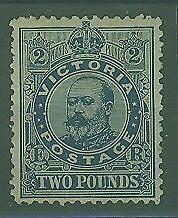 Victoria Australian States Australia SG 445 £2 Two Pound Blue KEVII Stamp MLH