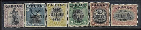 Labuan North Borneo Malayan States SG 83/8 1896 Jubilee set of 6 MH birds animal