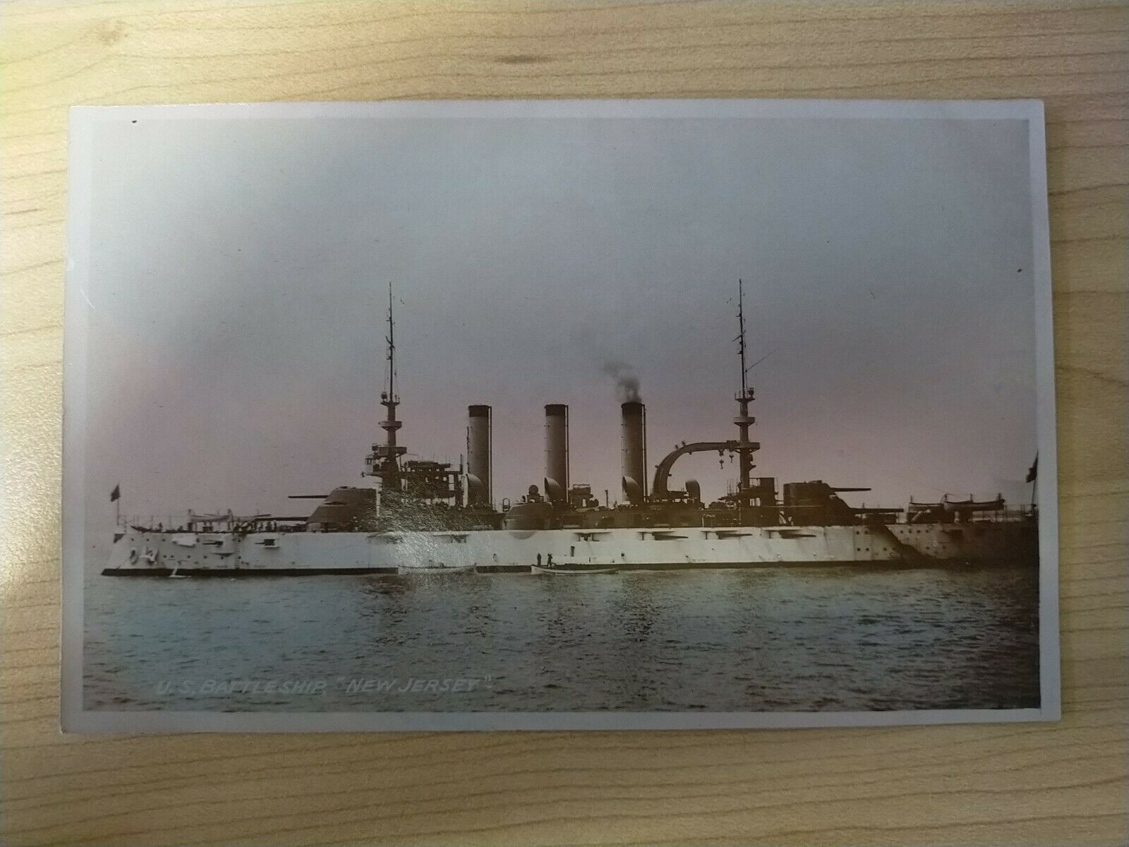 American Vintage US Battleship New Jersey Photograph Postcard