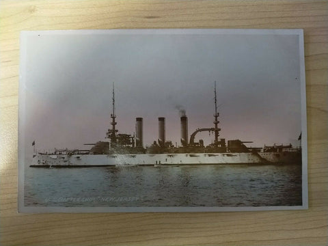 American Vintage US Battleship New Jersey Photograph Postcard