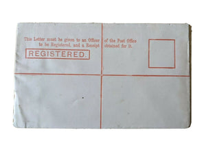 Victoria 3d REGISTERED ENVELOPE postal stationery Mint