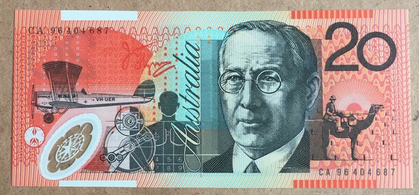 Australia 1996 $20 Fraser Evans Polymer R416c  Uncirculated