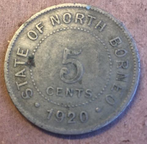 North Borneo 1920 5 Cents