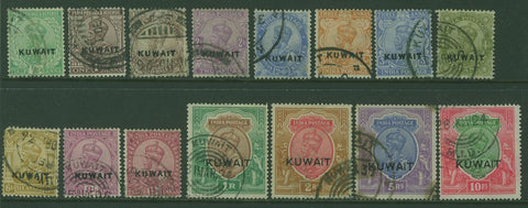 Kuwait on India SG 1/15 Set of 15 KGV Used