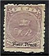 Fiji Pacific Islands SG 42 4d on 2d mauve double overprint error. Slight tone, M