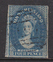 Tasmania Australian States SG 18 4d blue Chalon Used