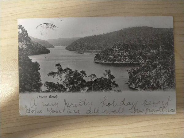 Australia 1904 Vintage Postcard Cowan Creek Unpaid NSW Tax Due Newmarket Sydney