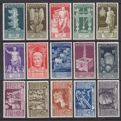 Italy SG 506/20 1937 2000th Birthday of Augustus Caesar MLH