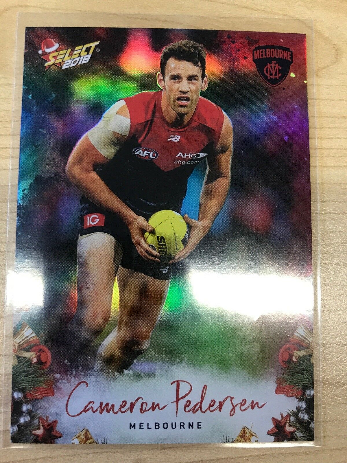 AFL 2018 Select Christmas Holofoil Card X128 - Melbourne Demon, Cameron Pedersen