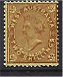 WA Western Australia Australian States SG 124 2/- bright red/yellow, inverted wmk. MLH