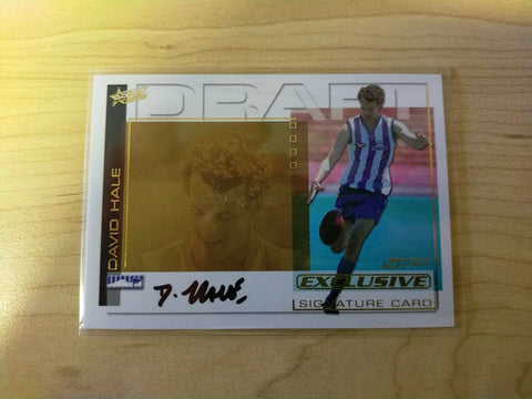 2002 Select SPX Gold Draft Signature Card David Hale North Melbourne DS7
