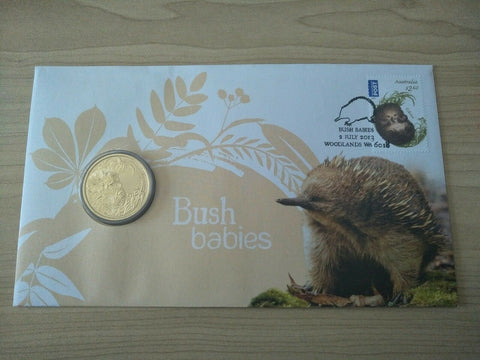 2013 Australian $1 Bush Babies Echidna PNC 1st Day Issue