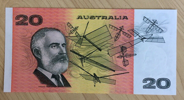 Australia R409b $20 Johnston/Fraser Gothic serial Numbers Banknote