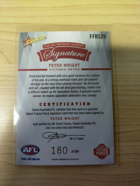 2014 Select Future Force NAB National Academy Red Signature Peter Wright GC Suns