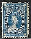 Queensland Australian States SG F28 2s blue Chalon postal fiscal MLH