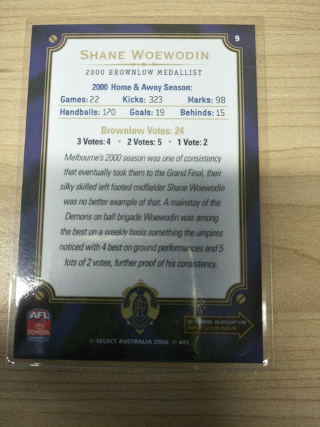 2006 Select Brownlow Sketch Card Shane Woewodin Melbourne Demons