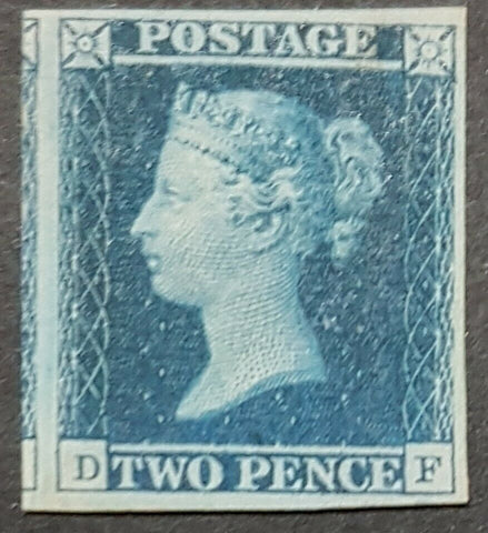 GB Great Britain 1841 SG14 2d Blue plate 3, mint regummed, see certificate cat £6500